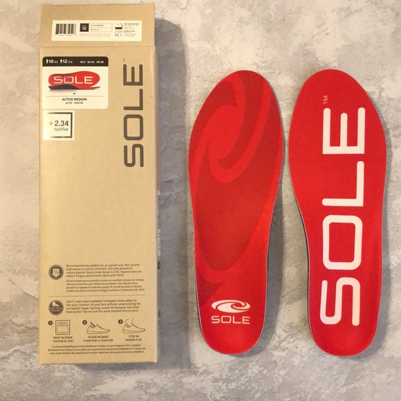 Sole - Active Medium Plantar Fasciitis Relief Arch Support Men’s 10/Women’s 12 - Picture 1 of 5